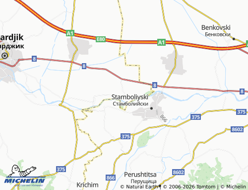 MICHELIN Govedare map - ViaMichelin