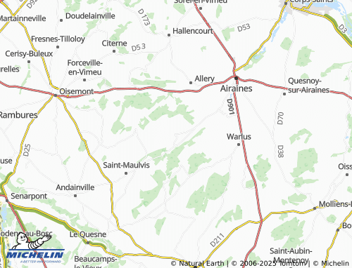 Carte MICHELIN Heucourt-Croquoison - ViaMichelin
