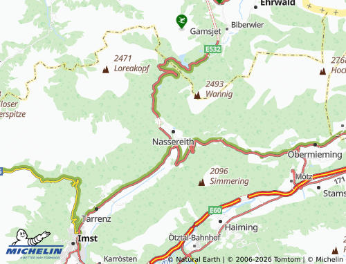 Carte MICHELIN Nassereith - ViaMichelin