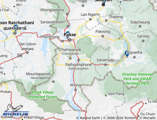 MICHELIN Pathoomphone map - ViaMichelin