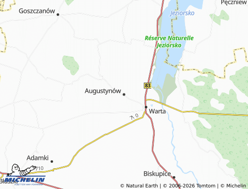MICHELIN Augustynów map - ViaMichelin