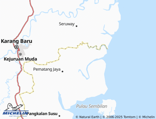 MICHELIN Perkebunan Damar Condong map - ViaMichelin