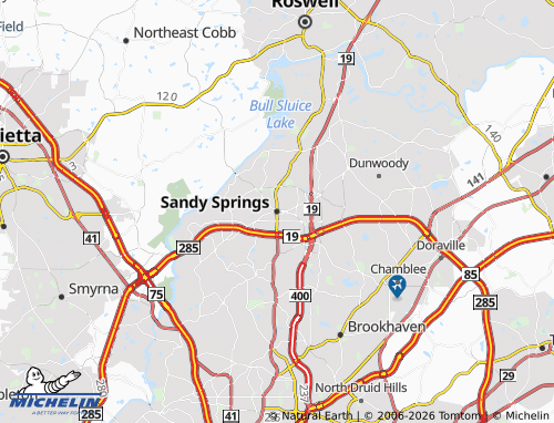 Mappa MICHELIN Sandy Springs - ViaMichelin
