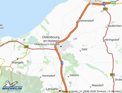 MICHELIN Oldenburg in Holstein map - ViaMichelin