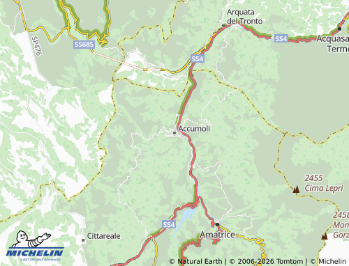 Carte MICHELIN Accumoli - ViaMichelin