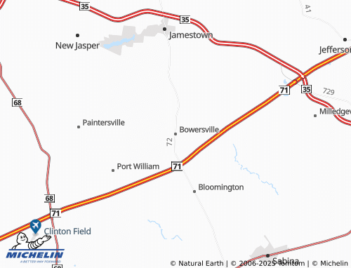 MICHELIN Bowersville map - ViaMichelin