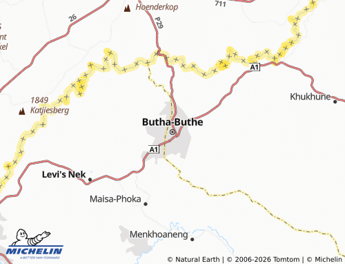 Mapa MICHELIN Butha-Buthe - ViaMichelin