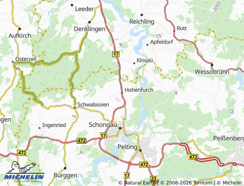 Mappa MICHELIN Hohenfurch - ViaMichelin