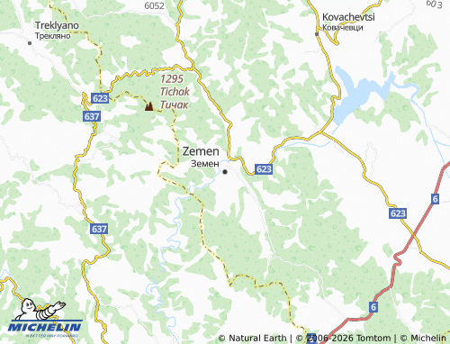 Kaart MICHELIN Zemen - ViaMichelin