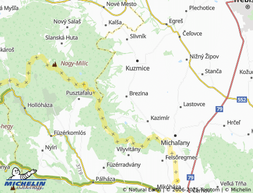 MICHELIN Brezina map - ViaMichelin