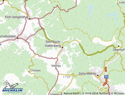 MICHELIN Steinbach-Hallenberg map - ViaMichelin