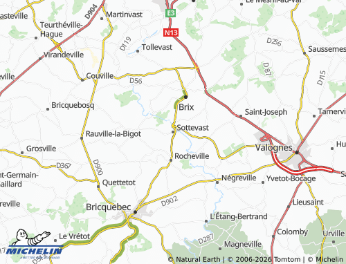 MICHELIN Sottevast map - ViaMichelin
