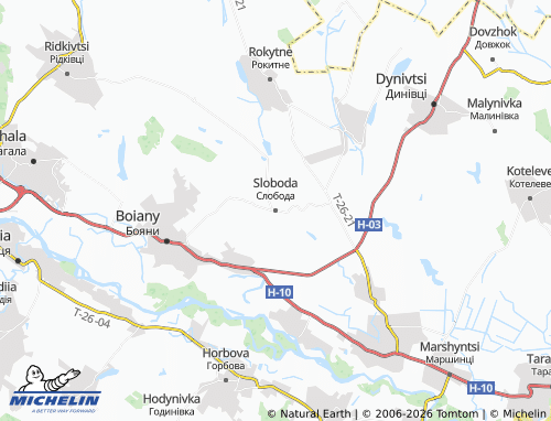 Mappa MICHELIN Sloboda - ViaMichelin