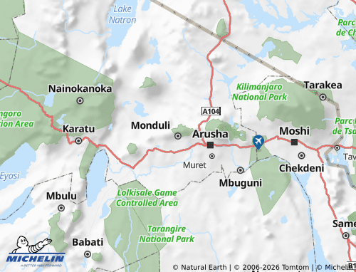 Mapa MICHELIN Monduli - ViaMichelin