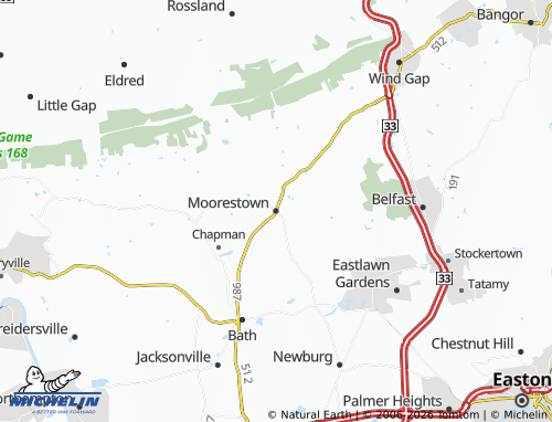Carte MICHELIN Moorestown - ViaMichelin