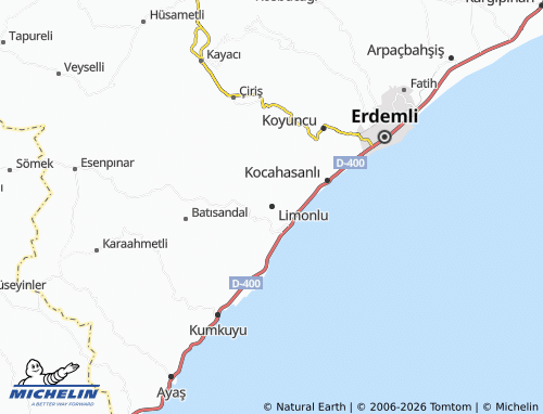 Mapa MICHELIN Limonlu - ViaMichelin