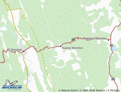 MICHELIN Nuevo Morelos map - ViaMichelin