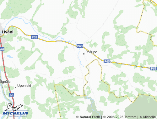 Mapa MICHELIN Rušenieki - ViaMichelin