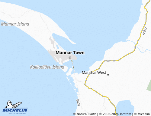 Mapa MICHELIN Pallimunai West - ViaMichelin