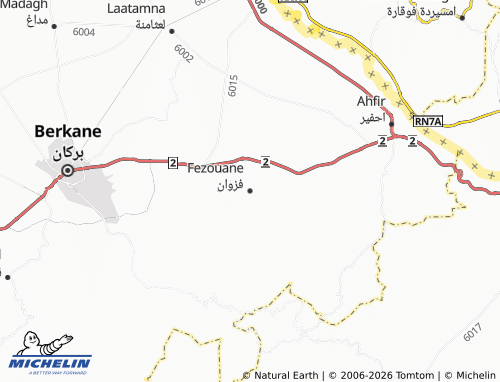 MICHELIN Fazwan map - ViaMichelin