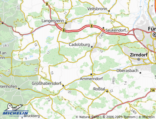 MICHELIN Zautendorf map - ViaMichelin
