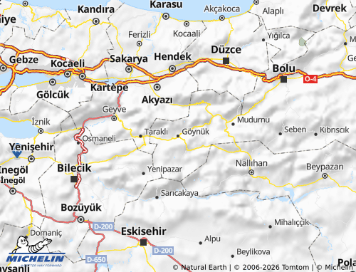 Mappa MICHELIN Göynük - ViaMichelin