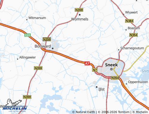MICHELIN Nijland map - ViaMichelin