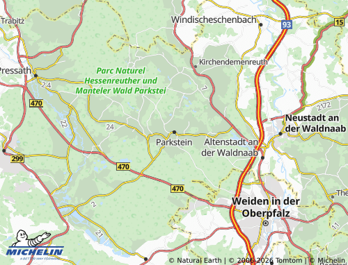 MICHELIN-Landkarte Parkstein - ViaMichelin