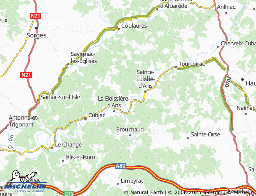 MICHELIN-Landkarte Saint-Pantaly-d'Ans - ViaMichelin