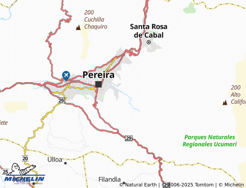 MICHELIN Altos del Otún map - ViaMichelin