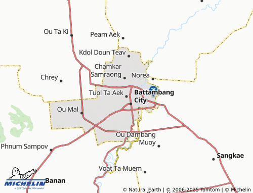 MICHELIN Tuol Ta Aek map - ViaMichelin