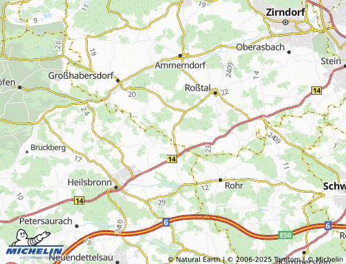 Mappa MICHELIN Raitersaich - ViaMichelin