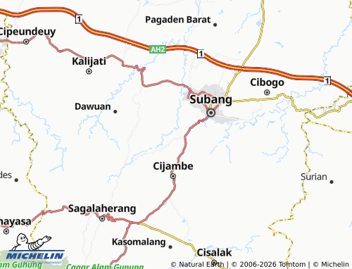MICHELIN Parung map - ViaMichelin