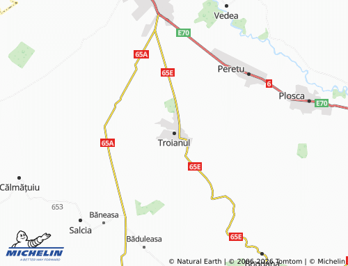 MICHELIN Troianul map - ViaMichelin