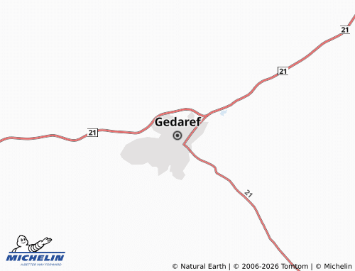 Carte MICHELIN Gedaref - ViaMichelin