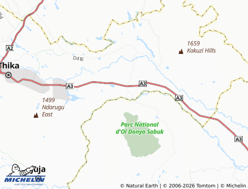 MICHELIN Kilima Mbogo map - ViaMichelin