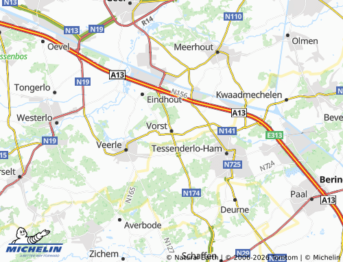 Mappa MICHELIN Vorst - ViaMichelin