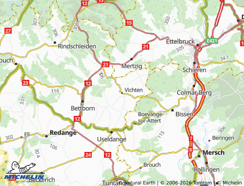 Mapa MICHELIN Vichten - ViaMichelin