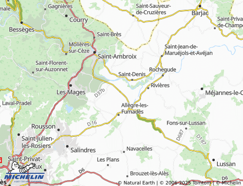 MICHELIN Potelières map - ViaMichelin