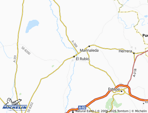 MICHELIN El Rubio map - ViaMichelin
