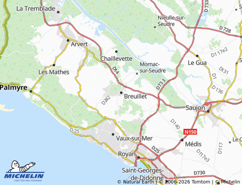 Carte MICHELIN Breuillet - ViaMichelin
