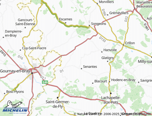 MICHELIN-Landkarte Éplugues - ViaMichelin