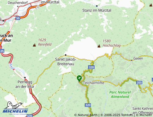 MICHELIN Sankt Erhard map - ViaMichelin