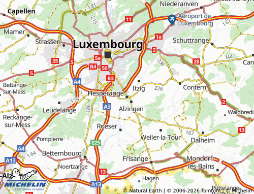 Mapa MICHELIN Hesperange - ViaMichelin