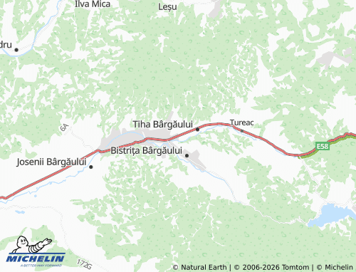 Mappa MICHELIN Prundu Bârgăului - ViaMichelin