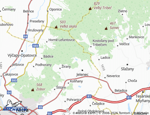 MICHELIN Remitáž map - ViaMichelin