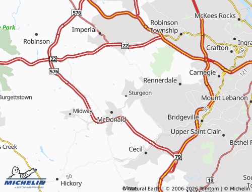 Mappa MICHELIN Sturgeon - ViaMichelin