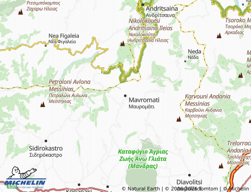 MICHELIN Mavromati map - ViaMichelin