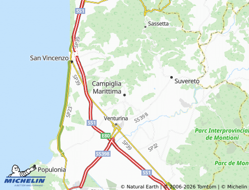 Mappa MICHELIN Campiglia Marittima - ViaMichelin