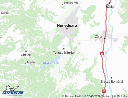 Mappa MICHELIN Teliucu Inferior - ViaMichelin